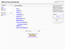 Tablet Screenshot of moodle.millbrook.org